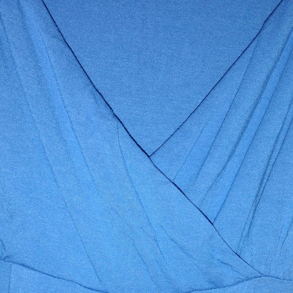 INC International Concepts Mermaid Blue V Neck Sundress w Silver Accents 0X - Picture 3 of 5